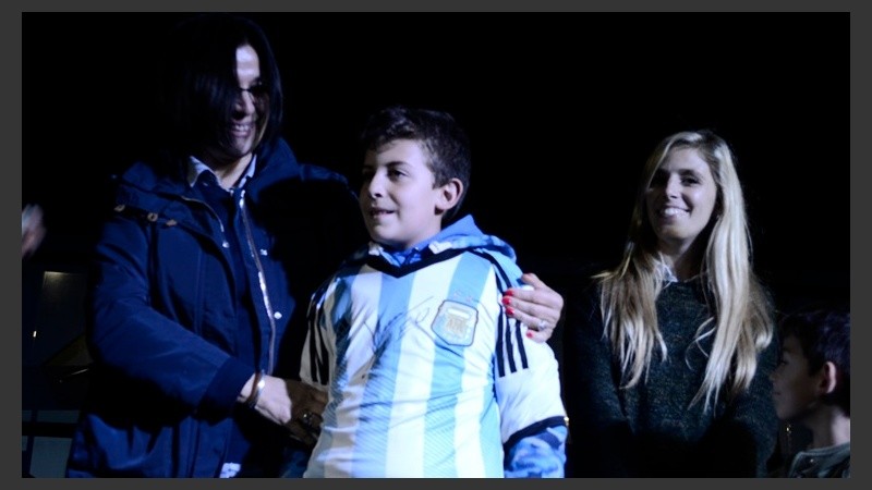 Benjamín, el ganador de la camiseta de la selección autografiada por Messi.