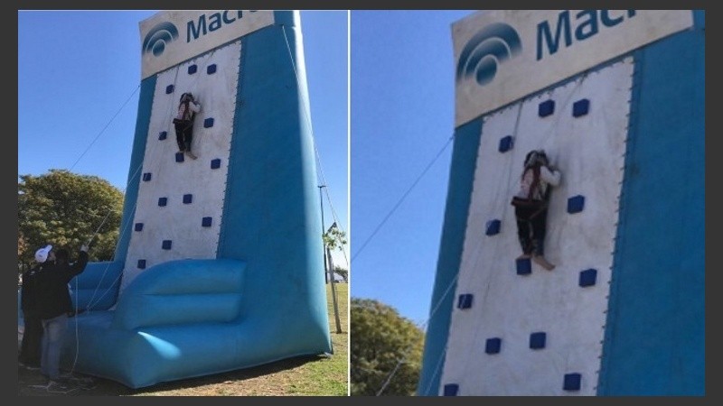 El espacio recreativo de Banco Macro en Balcarce y el Río.